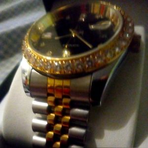 Two tone watch for men